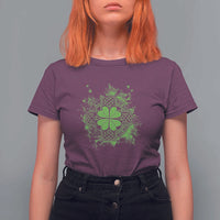 Celtic Knot Irish Shamrock T Shirt For Women St Patricks Day