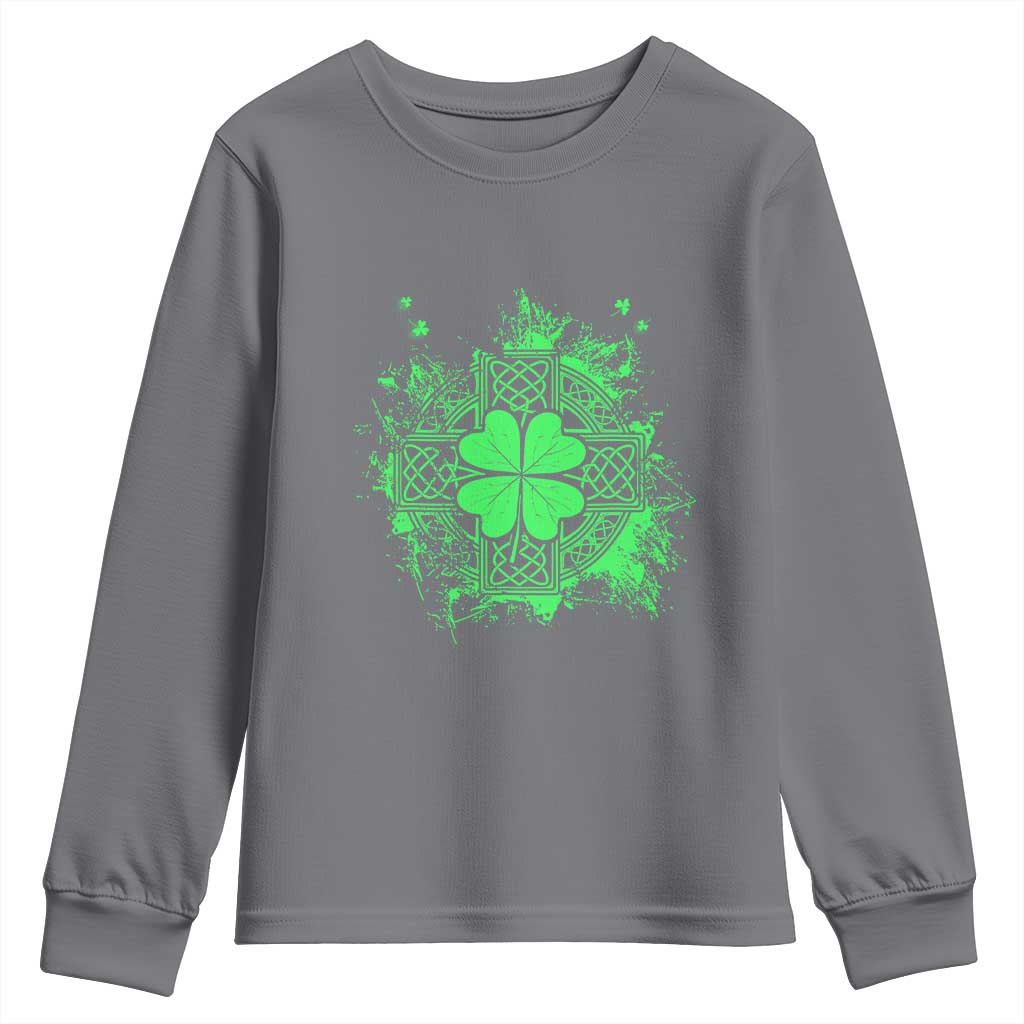 Celtic Knot Irish Shamrock Youth Sweatshirt St Patricks Day