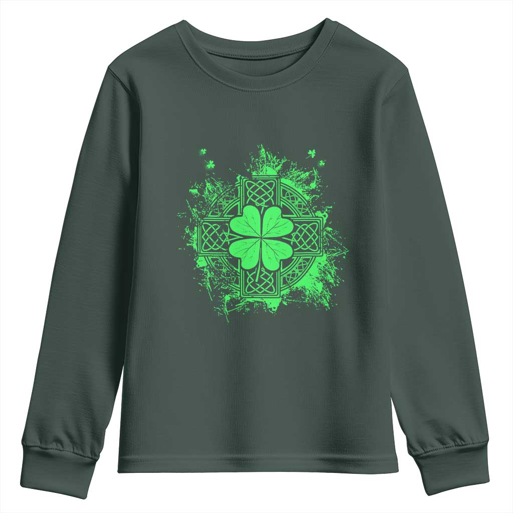 Celtic Knot Irish Shamrock Youth Sweatshirt St Patricks Day