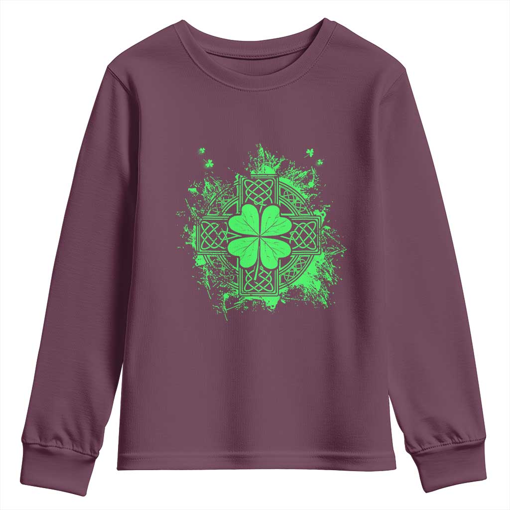 Celtic Knot Irish Shamrock Youth Sweatshirt St Patricks Day