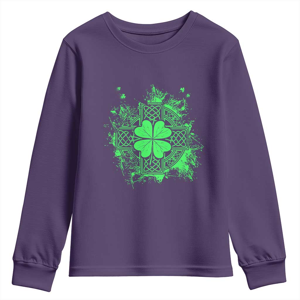 Celtic Knot Irish Shamrock Youth Sweatshirt St Patricks Day