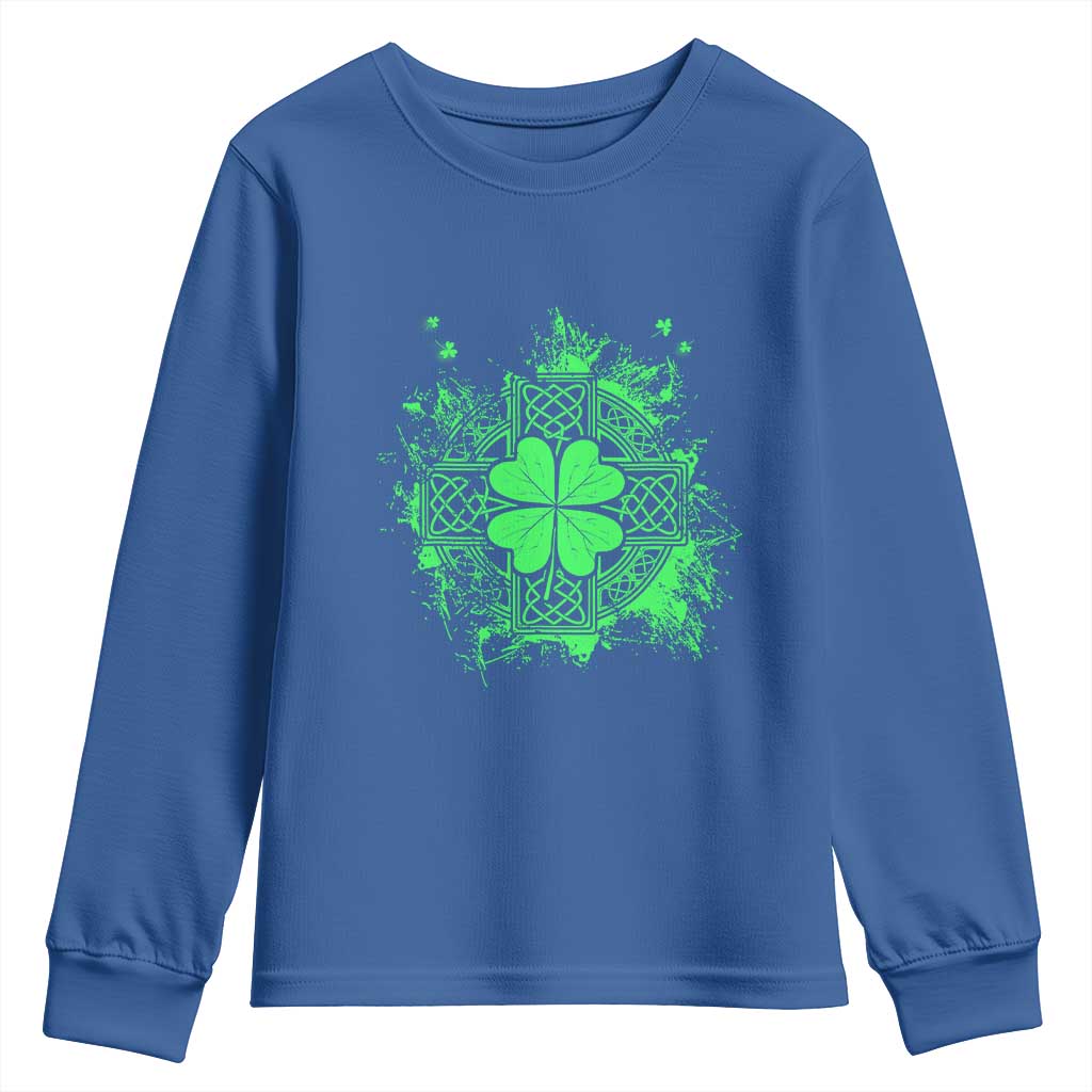 Celtic Knot Irish Shamrock Youth Sweatshirt St Patricks Day