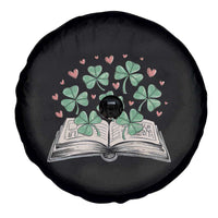 St Patricks Day Book Lover Spare Tire Cover Librarian Core Lucky Shamrocks