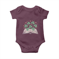 St Patricks Day Book Lover Baby Onesie Librarian Core Lucky Shamrocks