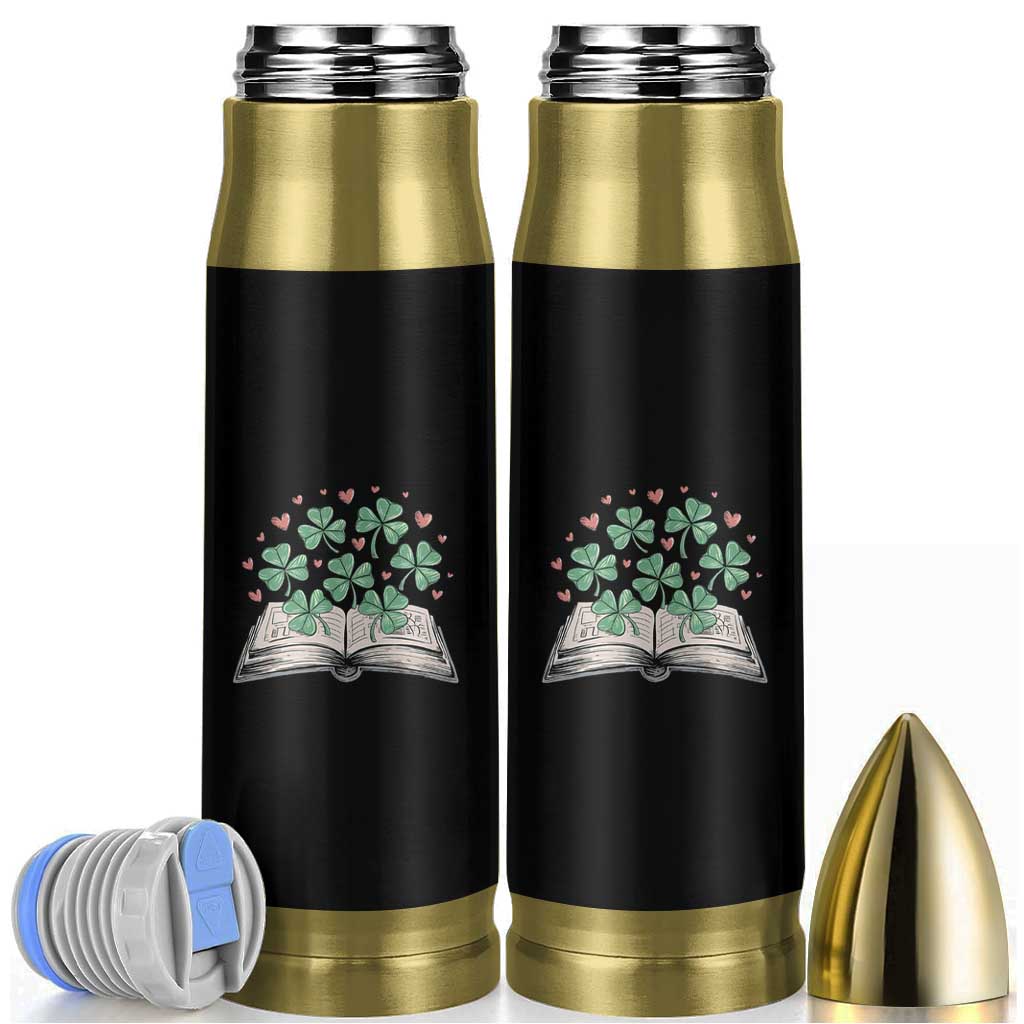 St Patricks Day Book Lover Bullet Tumbler Librarian Core Lucky Shamrocks