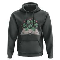 St Patricks Day Book Lover Hoodie Librarian Core Lucky Shamrocks