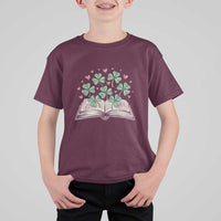 St Patricks Day Book Lover T Shirt For Kid Librarian Core Lucky Shamrocks