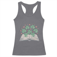 St Patricks Day Book Lover Racerback Tank Top Librarian Core Lucky Shamrocks