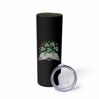 St Patricks Day Book Lover Skinny Tumbler Librarian Core Lucky Shamrocks