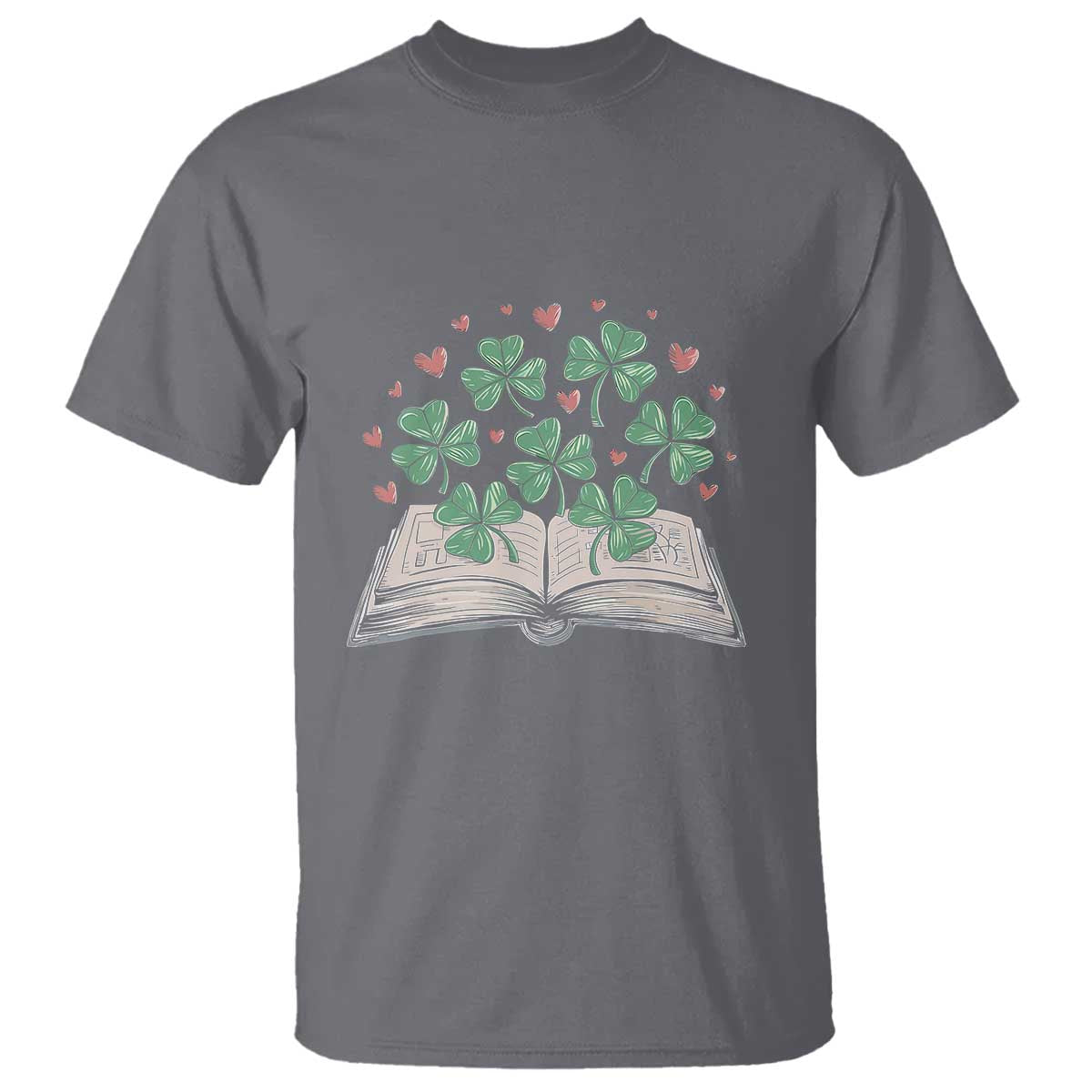 St Patricks Day Book Lover T Shirt Librarian Core Lucky Shamrocks