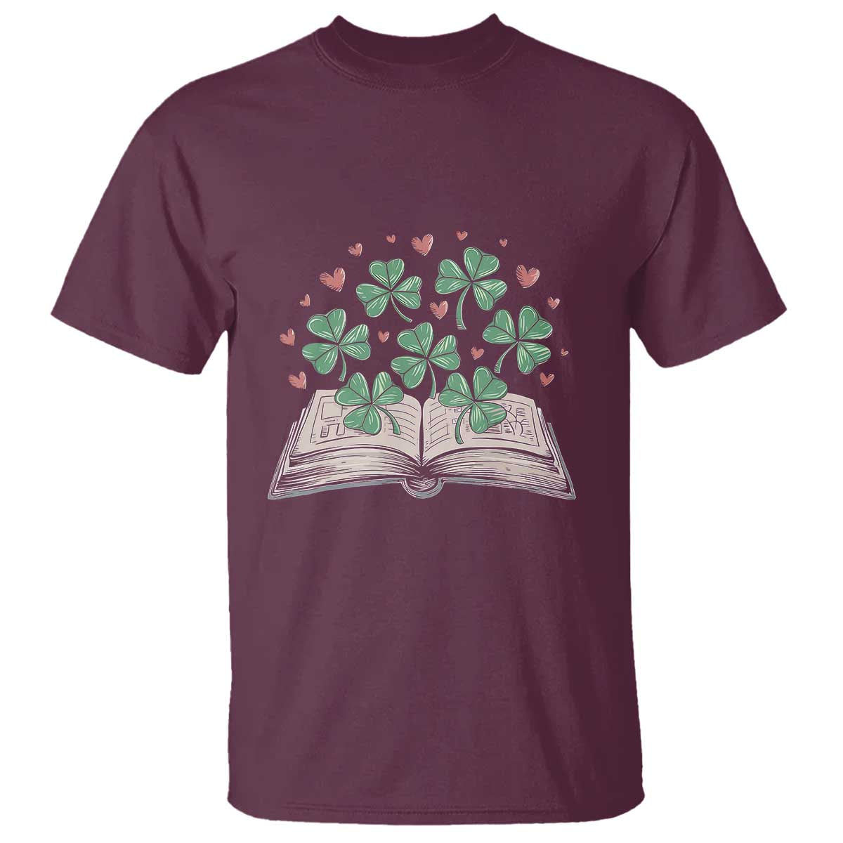 St Patricks Day Book Lover T Shirt Librarian Core Lucky Shamrocks