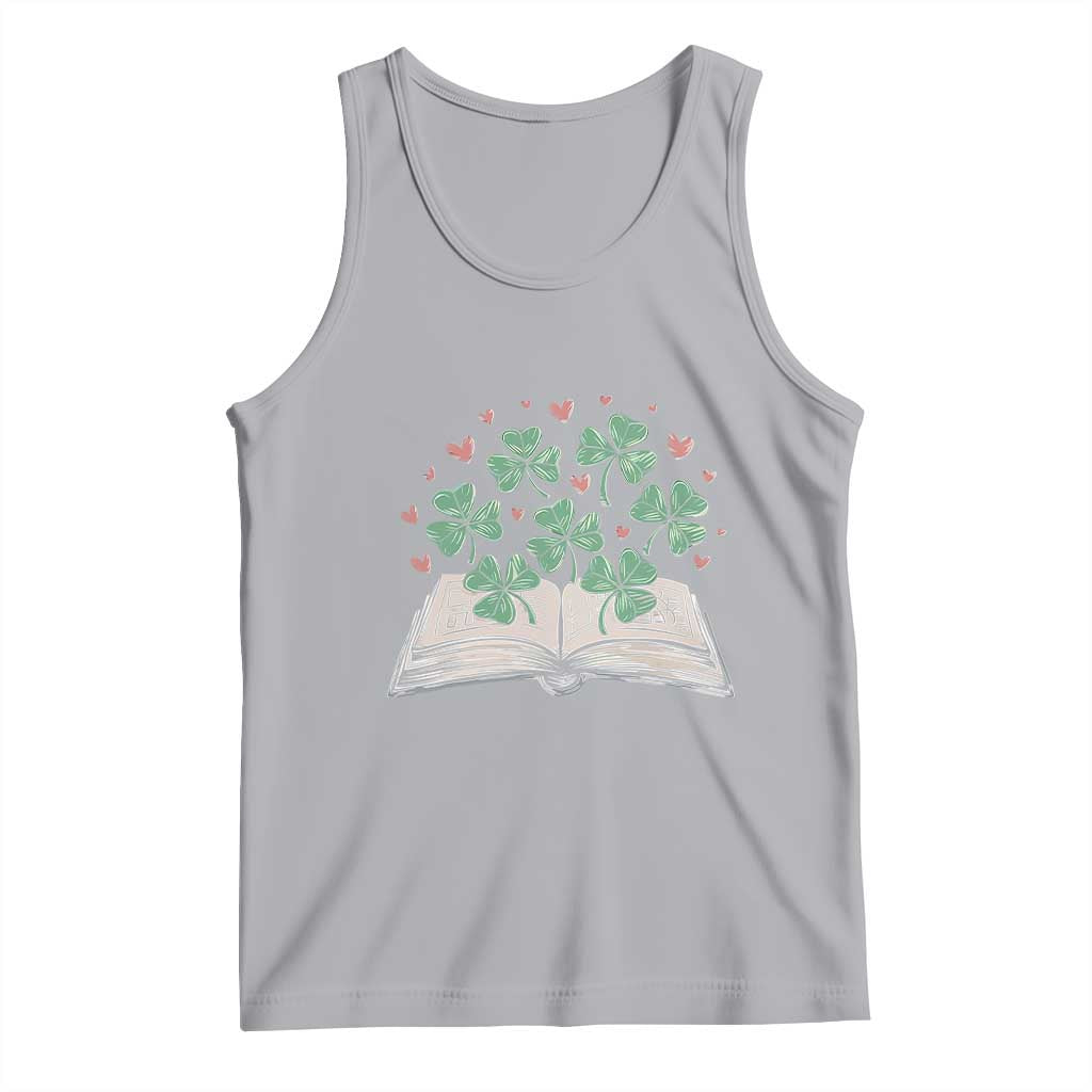 St Patricks Day Book Lover Tank Top Librarian Core Lucky Shamrocks