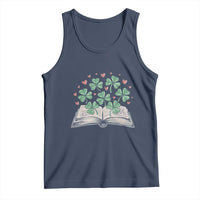 St Patricks Day Book Lover Tank Top Librarian Core Lucky Shamrocks