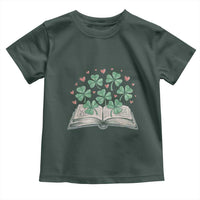 St Patricks Day Book Lover Toddler T Shirt Librarian Core Lucky Shamrocks