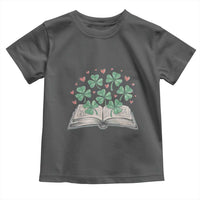 St Patricks Day Book Lover Toddler T Shirt Librarian Core Lucky Shamrocks