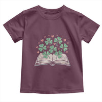 St Patricks Day Book Lover Toddler T Shirt Librarian Core Lucky Shamrocks