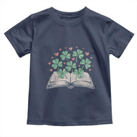 St Patricks Day Book Lover Toddler T Shirt Librarian Core Lucky Shamrocks