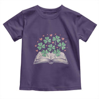 St Patricks Day Book Lover Toddler T Shirt Librarian Core Lucky Shamrocks