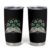 St Patricks Day Book Lover Tumbler Cup Librarian Core Lucky Shamrocks