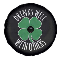 Funny St Patricks Day Drinking Spare Tire Cover Drinks Well With Others Drunk Beer Lucky Shamrock