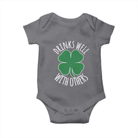 Funny St Patricks Day Drinking Baby Onesie Drinks Well With Others Drunk Beer Lucky Shamrock