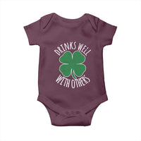Funny St Patricks Day Drinking Baby Onesie Drinks Well With Others Drunk Beer Lucky Shamrock