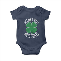 Funny St Patricks Day Drinking Baby Onesie Drinks Well With Others Drunk Beer Lucky Shamrock