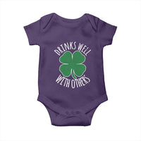 Funny St Patricks Day Drinking Baby Onesie Drinks Well With Others Drunk Beer Lucky Shamrock