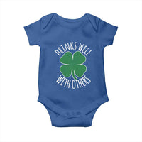 Funny St Patricks Day Drinking Baby Onesie Drinks Well With Others Drunk Beer Lucky Shamrock