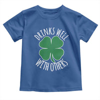 Funny St Patricks Day Drinking Toddler T Shirt Drinks Well With Others Drunk Beer Lucky Shamrock