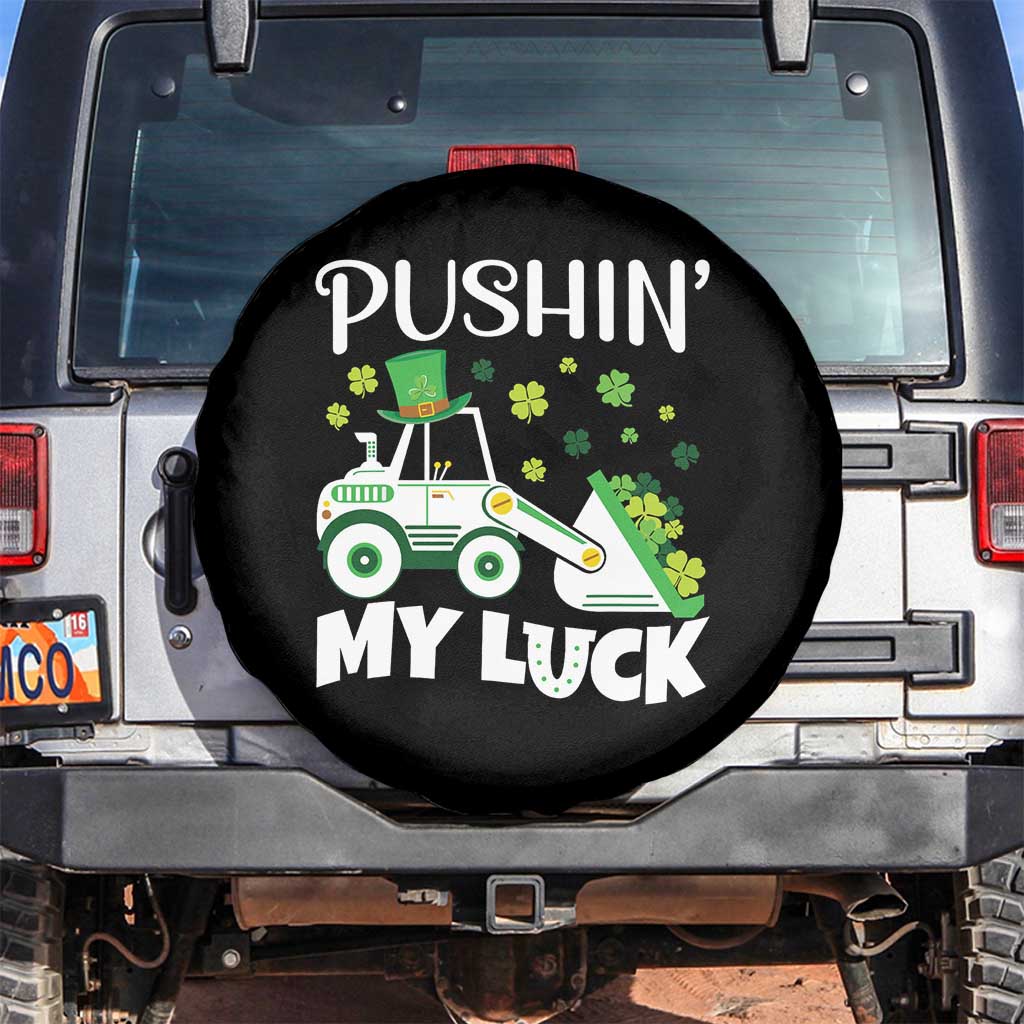 St Patricks Day Boys Truck Spare Tire Cover Pushing My Luck Tractor Toy Lover