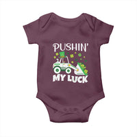St Patricks Day Boys Truck Baby Onesie Pushing My Luck Tractor Toy Lover