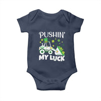St Patricks Day Boys Truck Baby Onesie Pushing My Luck Tractor Toy Lover