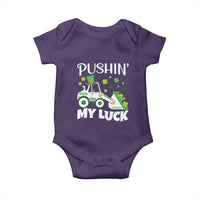 St Patricks Day Boys Truck Baby Onesie Pushing My Luck Tractor Toy Lover