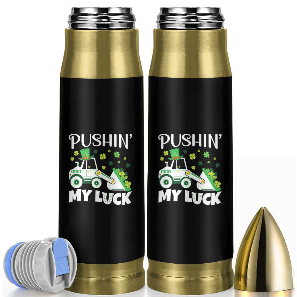 St Patricks Day Boys Truck Bullet Tumbler Pushing My Luck Tractor Toy Lover