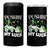 St Patricks Day Boys Truck 4 in 1 Can Cooler Tumbler Pushing My Luck Tractor Toy Lover