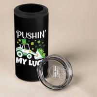 St Patricks Day Boys Truck 4 in 1 Can Cooler Tumbler Pushing My Luck Tractor Toy Lover