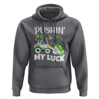 St Patricks Day Boys Truck Hoodie Pushing My Luck Tractor Toy Lover