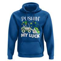 St Patricks Day Boys Truck Hoodie Pushing My Luck Tractor Toy Lover