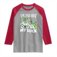 St Patricks Day Boys Truck Raglan Shirt Pushing My Luck Tractor Toy Lover