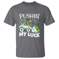 St Patricks Day Boys Truck T Shirt Pushing My Luck Tractor Toy Lover