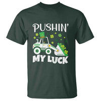 St Patricks Day Boys Truck T Shirt Pushing My Luck Tractor Toy Lover