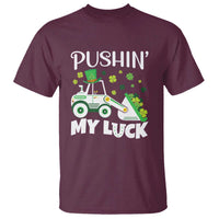 St Patricks Day Boys Truck T Shirt Pushing My Luck Tractor Toy Lover