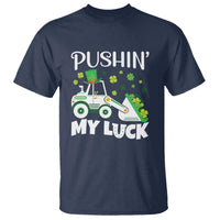 St Patricks Day Boys Truck T Shirt Pushing My Luck Tractor Toy Lover