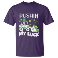 St Patricks Day Boys Truck T Shirt Pushing My Luck Tractor Toy Lover