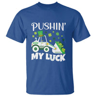 St Patricks Day Boys Truck T Shirt Pushing My Luck Tractor Toy Lover