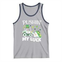 St Patricks Day Boys Truck Tank Top Pushing My Luck Tractor Toy Lover