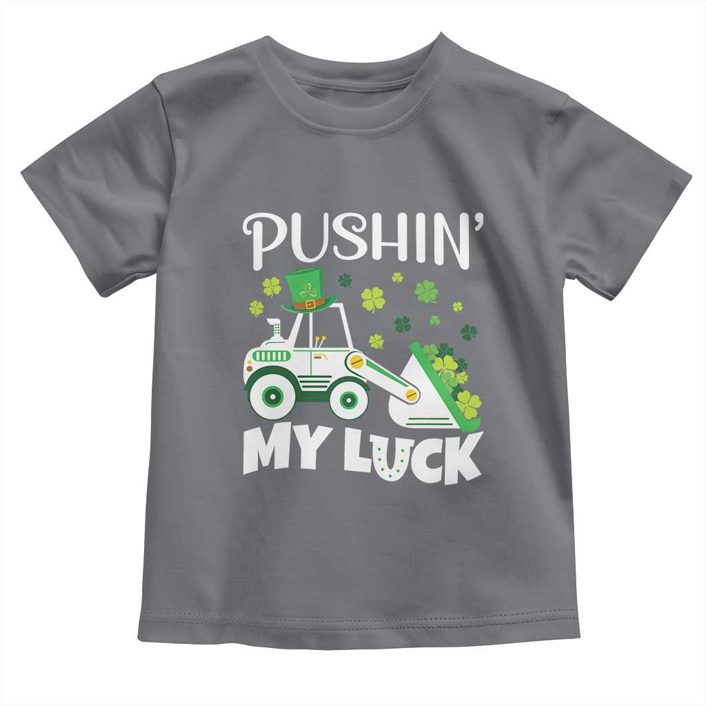 St Patricks Day Boys Truck Toddler T Shirt Pushing My Luck Tractor Toy Lover