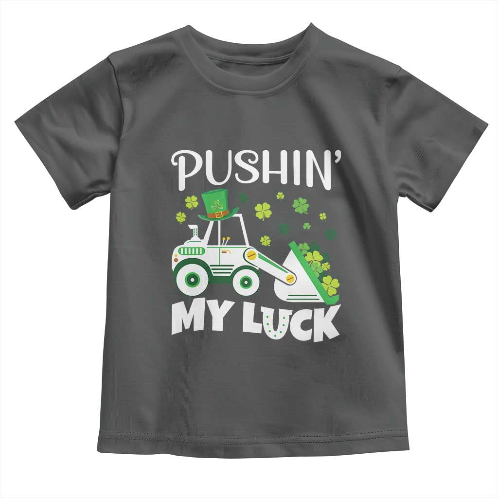 St Patricks Day Boys Truck Toddler T Shirt Pushing My Luck Tractor Toy Lover