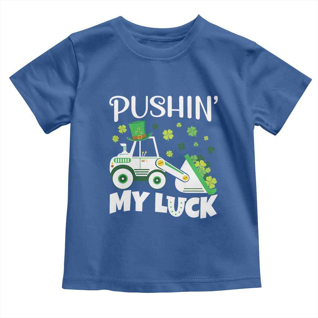 St Patricks Day Boys Truck Toddler T Shirt Pushing My Luck Tractor Toy Lover